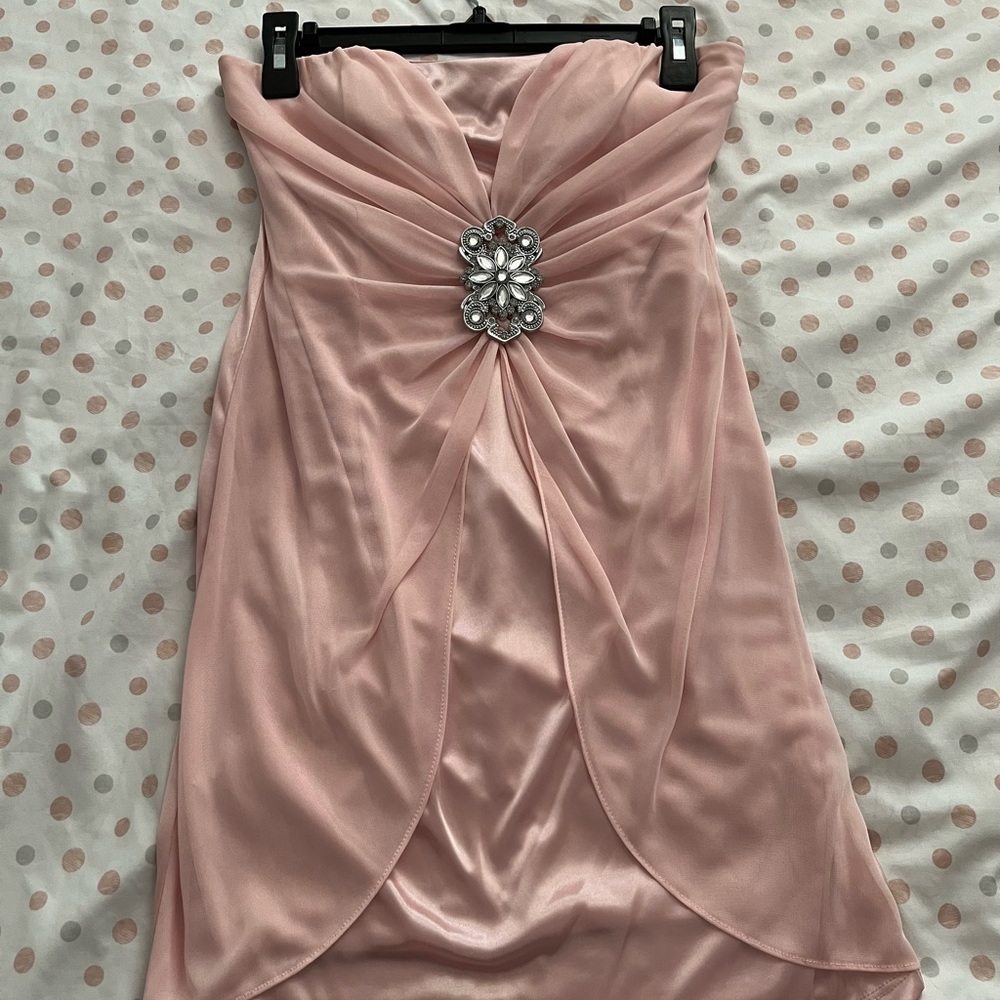 Womens Strapless Pink Dress size 3/4